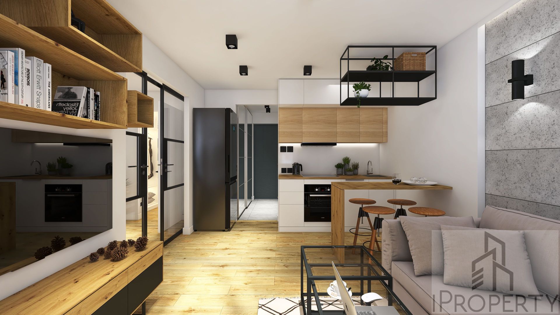 20latków Warszawa – salon z aneksem kuchennym (3)