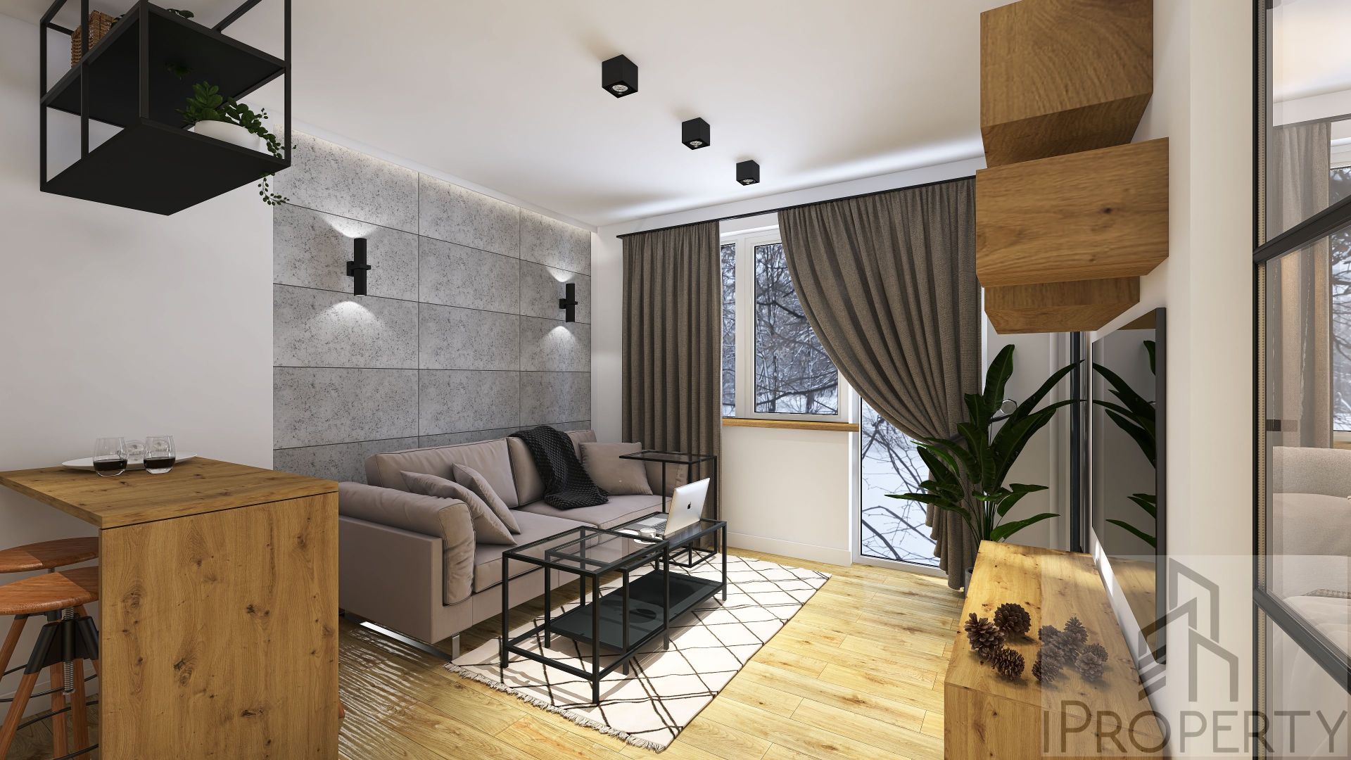 20latków Warszawa – salon z aneksem kuchennym (8)
