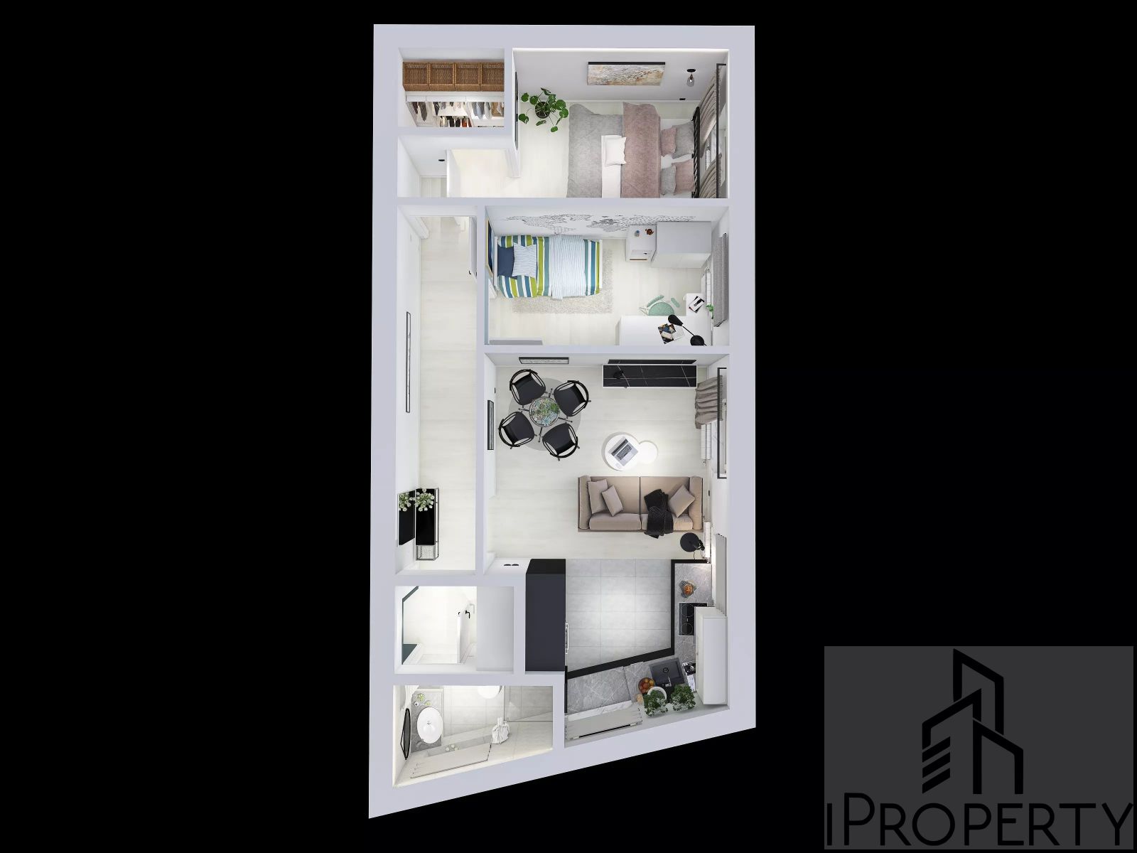 Dębno – Ofiar Katynia – rzut z góry 3D