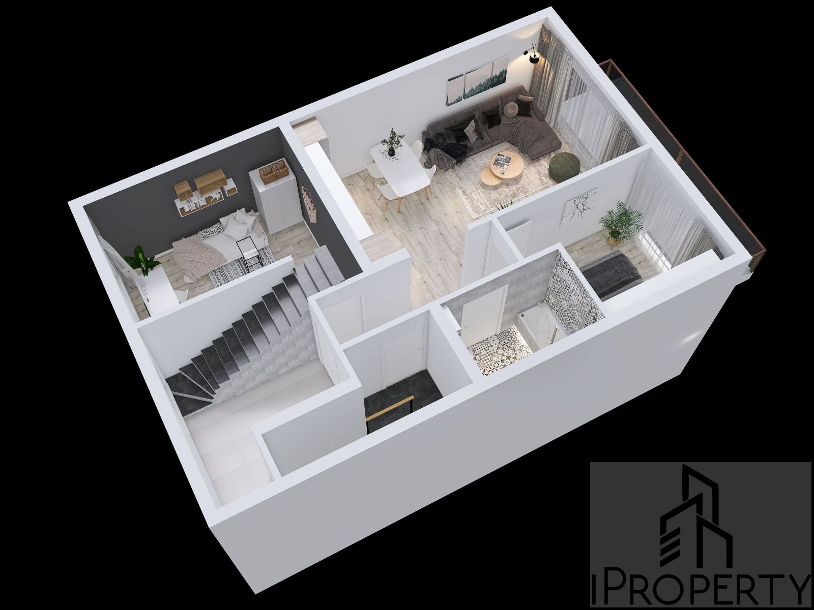 Gowarzewo DEVELO – piętro rzut 3d perspektywa