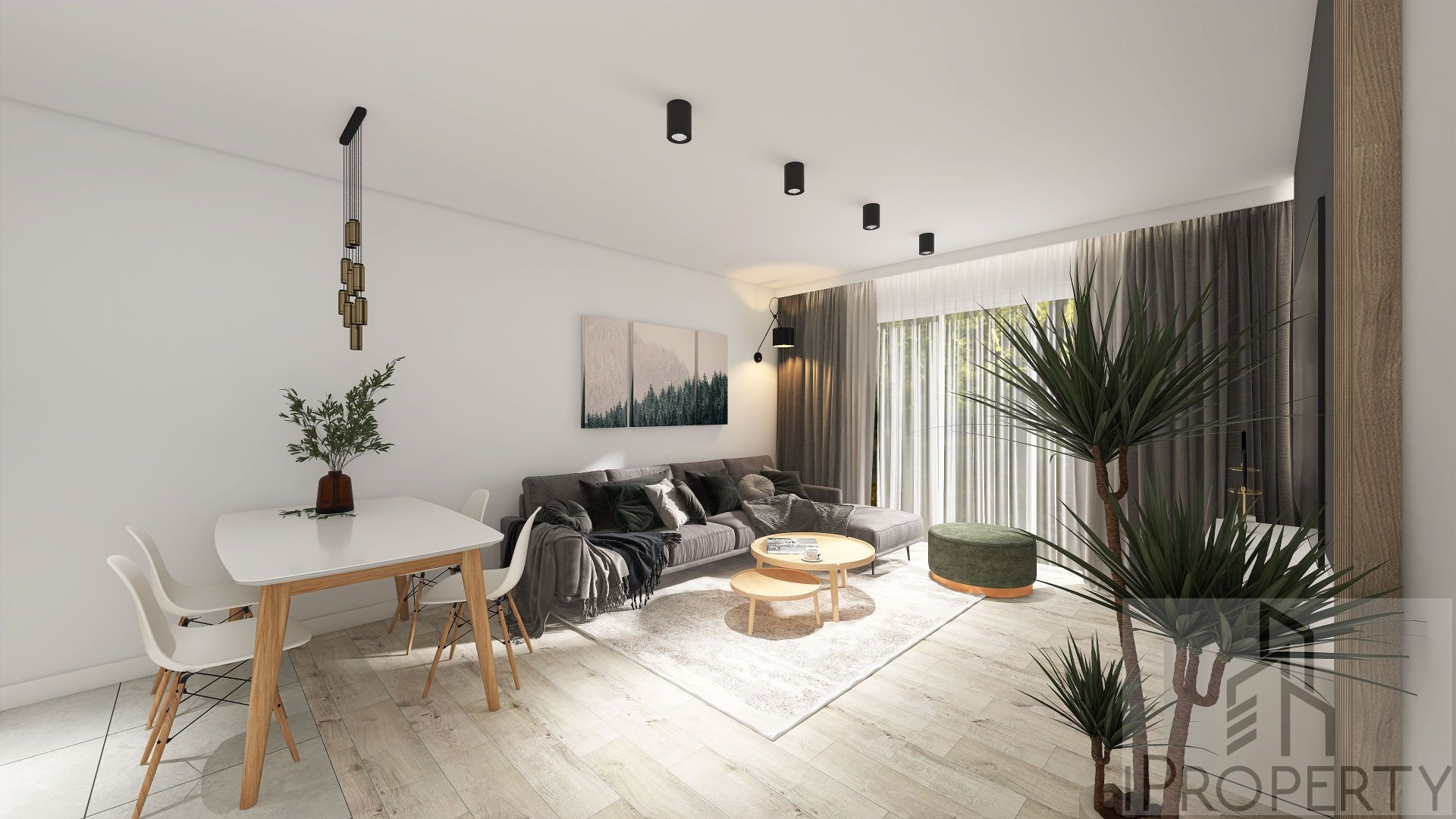 Gowarzewo – Develo – salon z aneksem kuchennym (1)