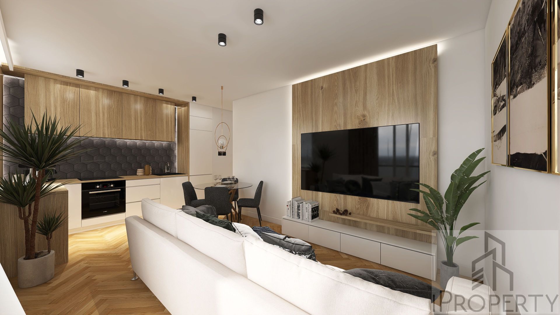 M30 – Rodźko – salon z aneksem kuchennym (4)
