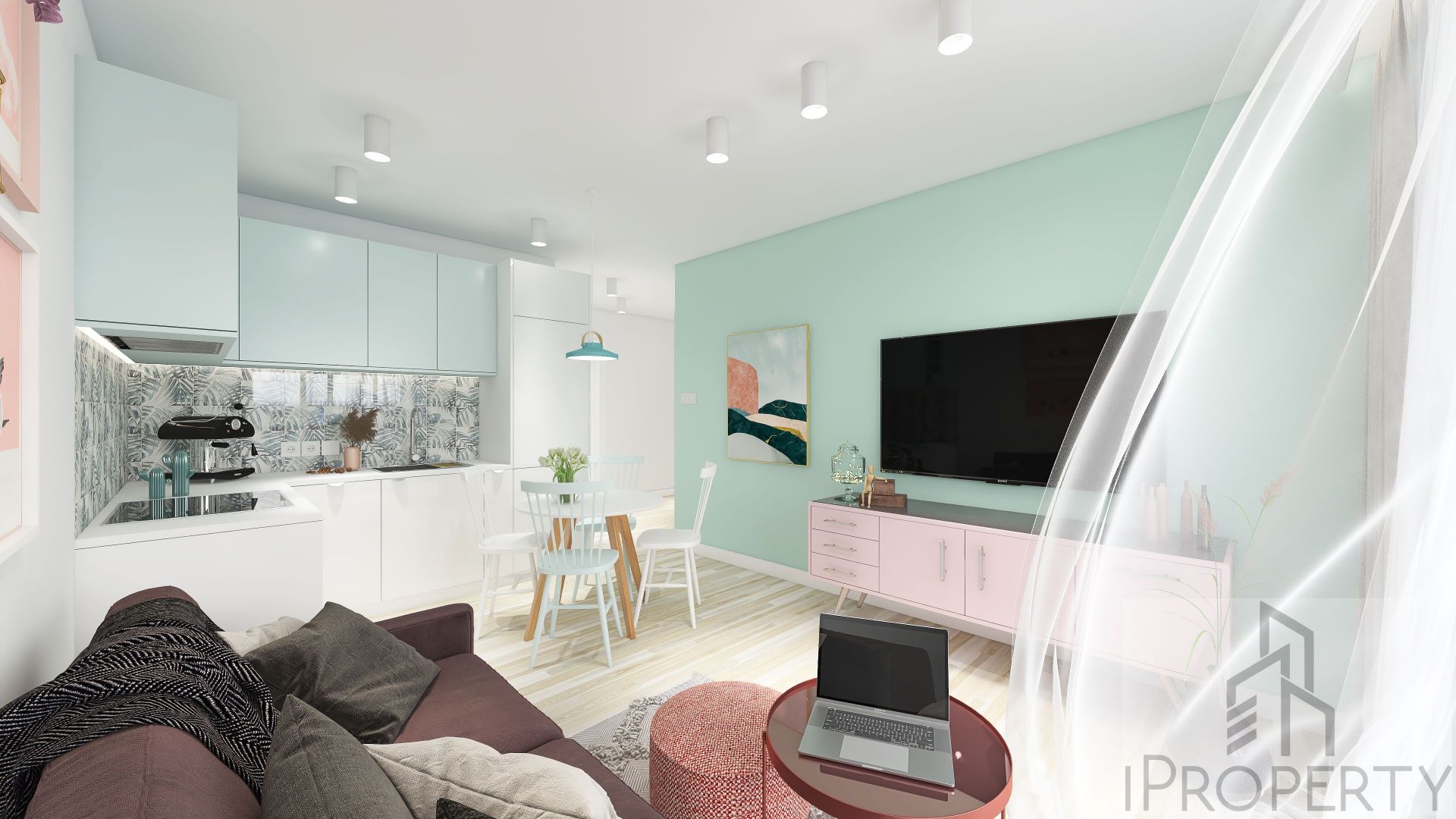 M31 – Rodźko – salon z aneksem kuchennym (5)