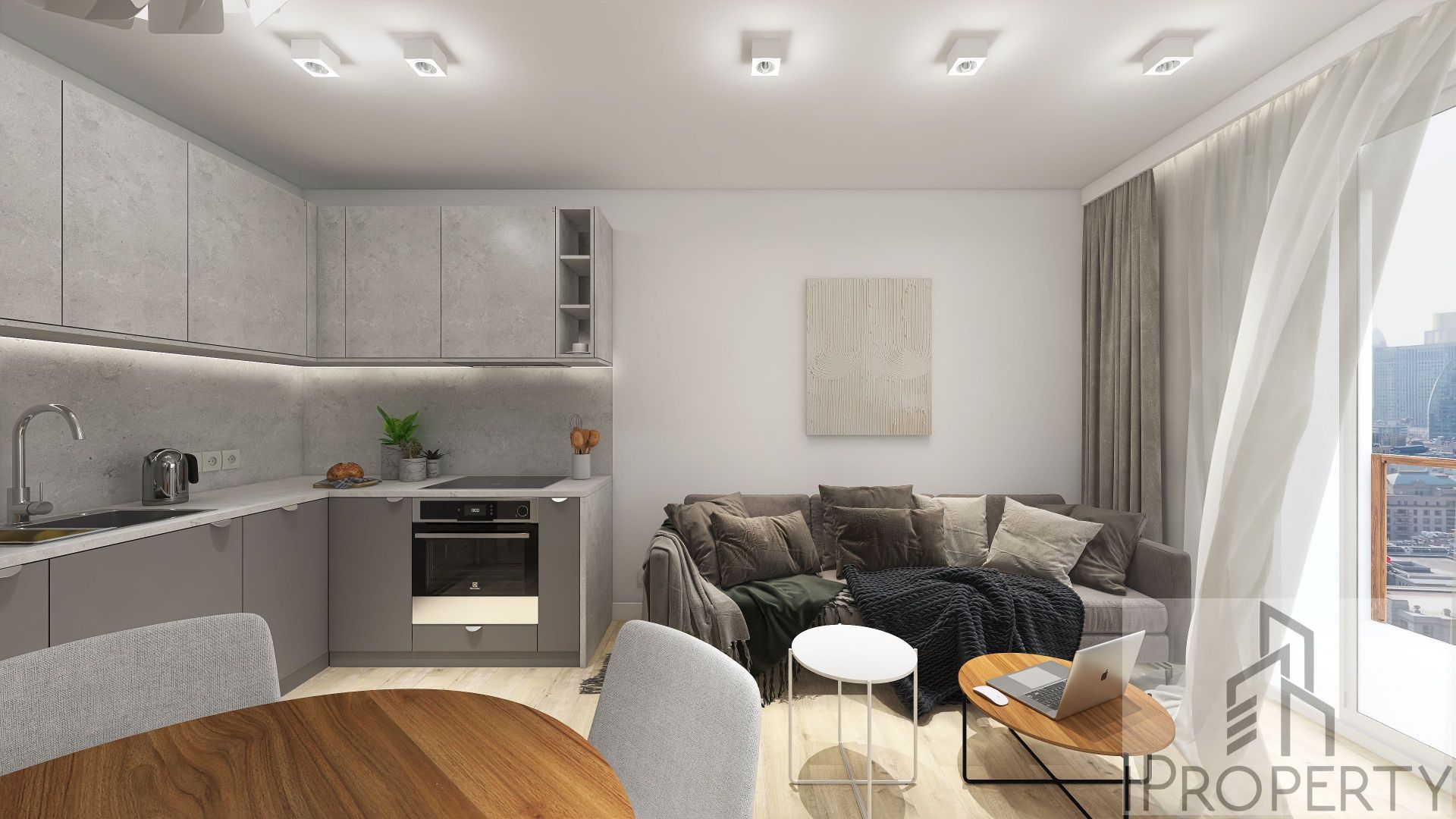 M32 – Rodźko – salon z aneksem kuchennym (5)
