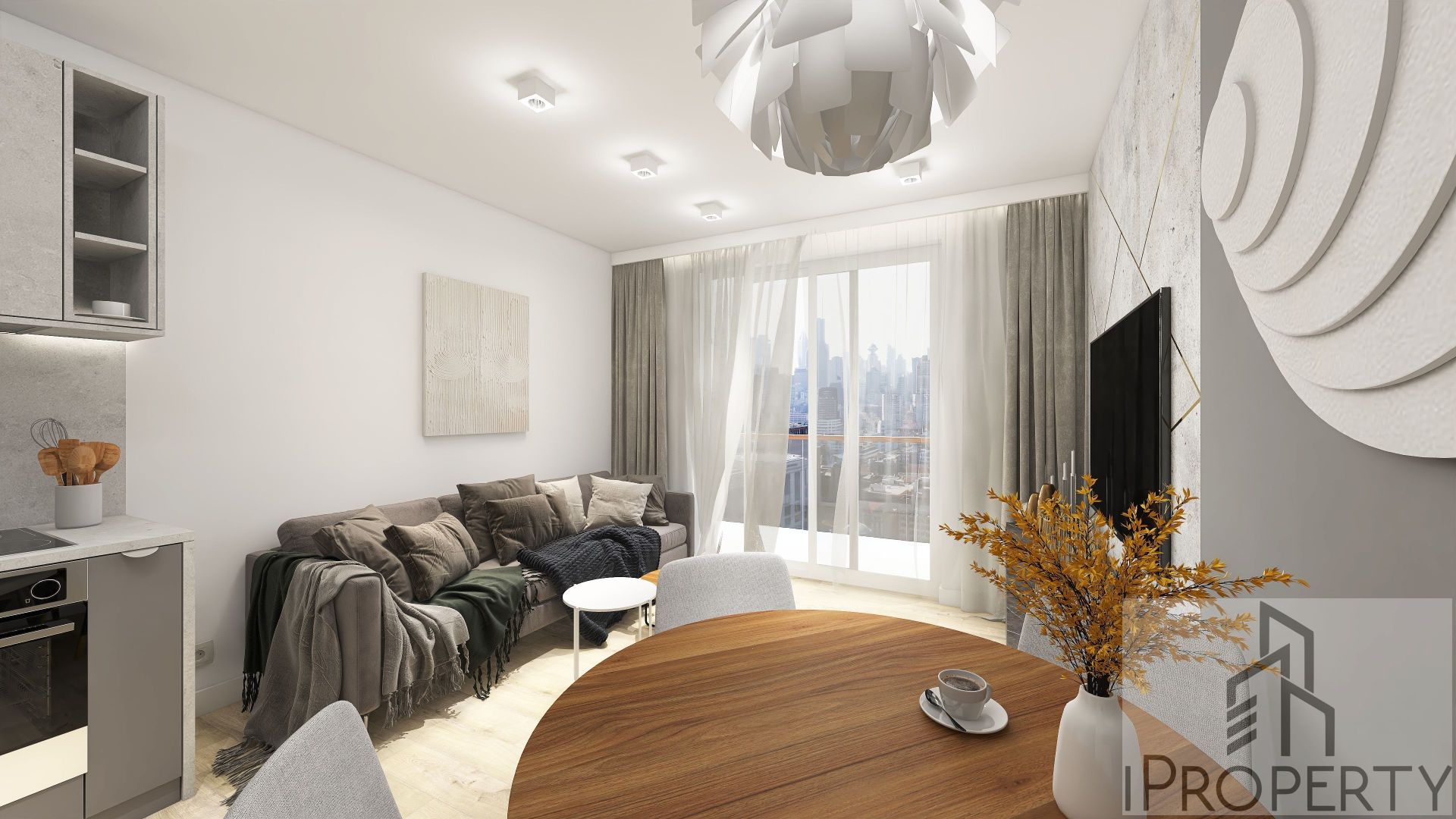 M32 – Rodźko – salon z aneksem kuchennym (7)