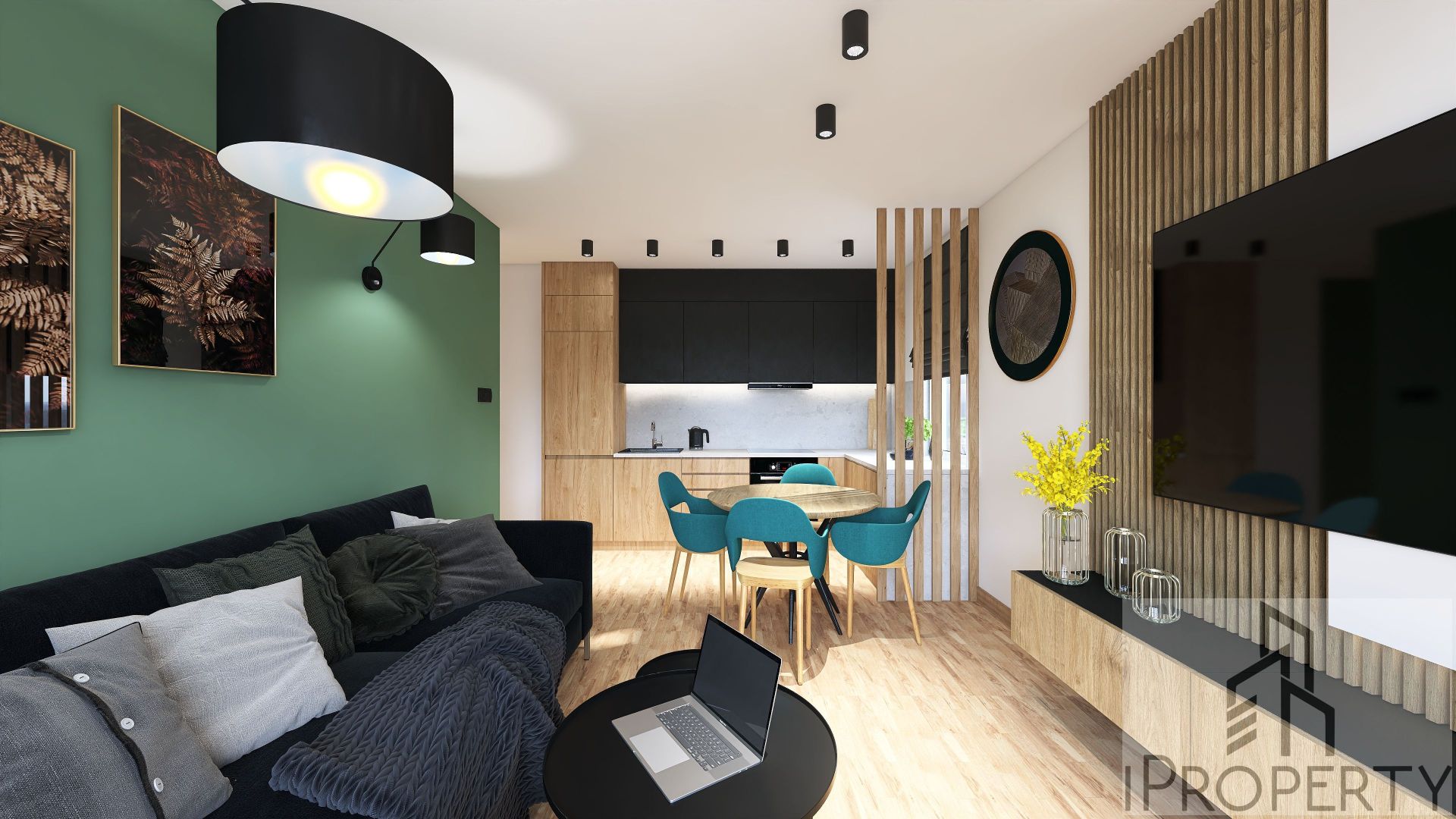 M34 – salon z aneksem kuchennym (3)