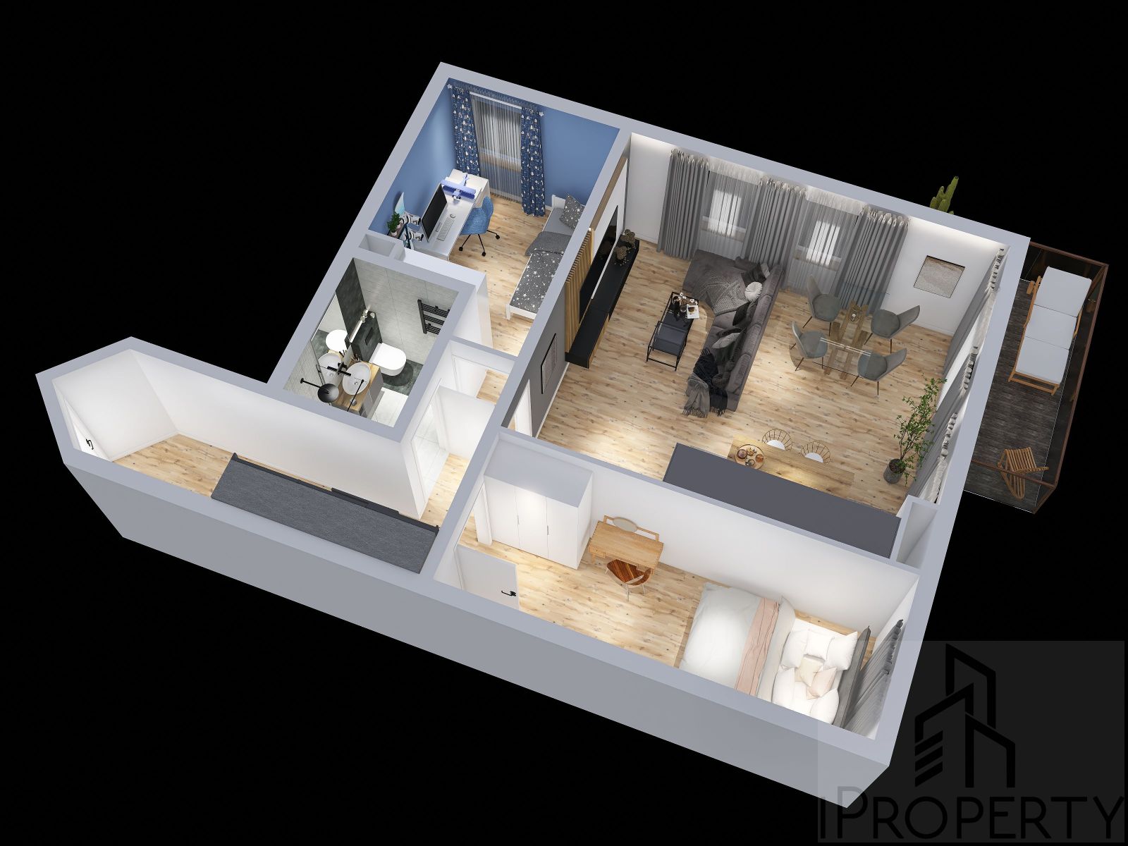 M4 – parter – Belzacka – rzut 3d perspektywa (1)