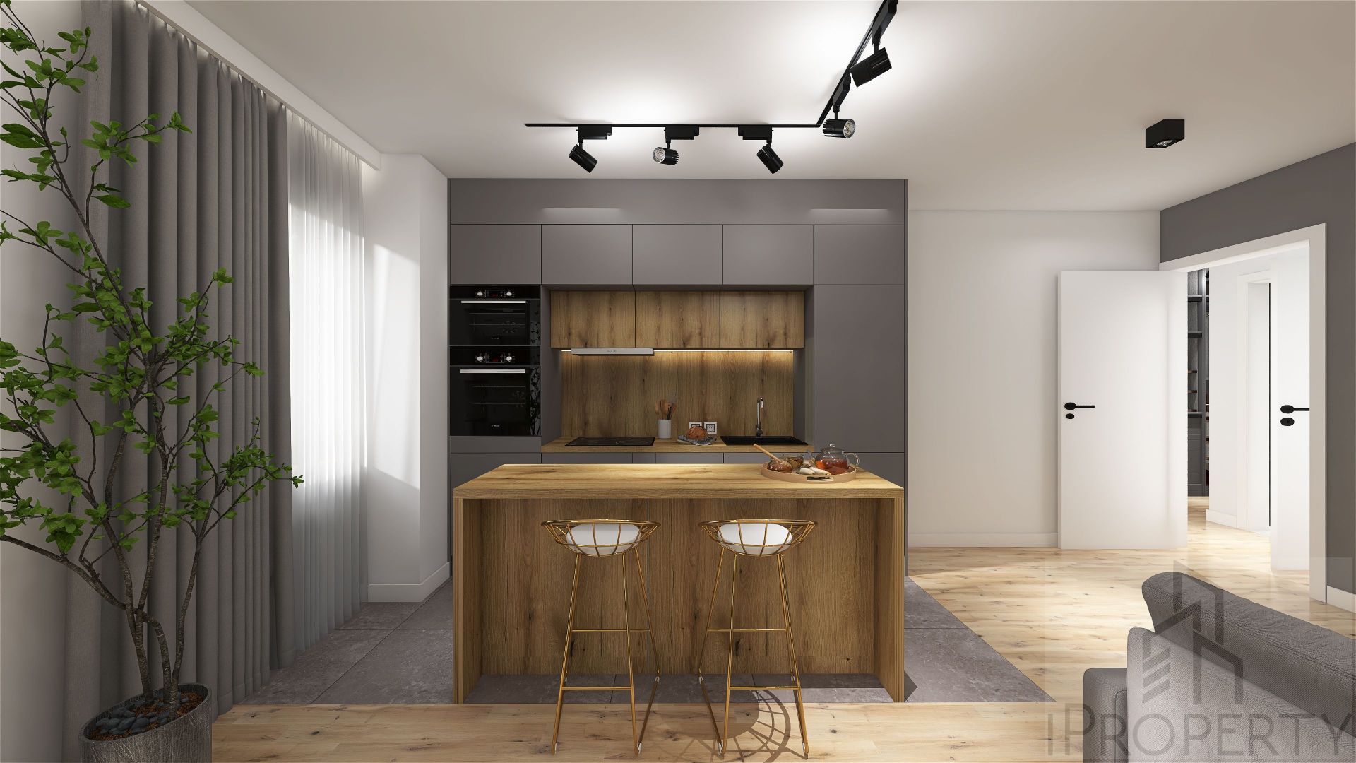 M4 – parter – Belzacka – salon z aneksem kuchennym (6)