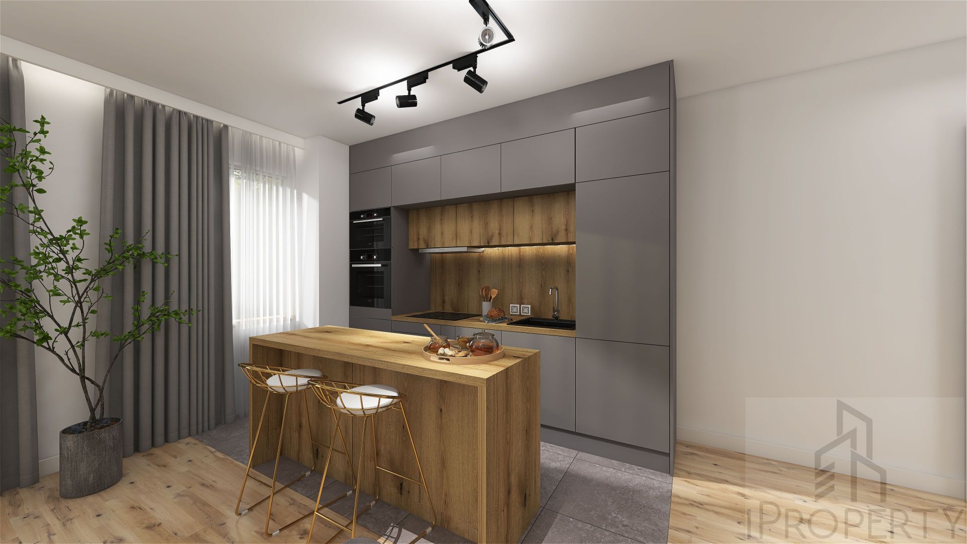 M4 – parter – Belzacka – salon z aneksem kuchennym (7)