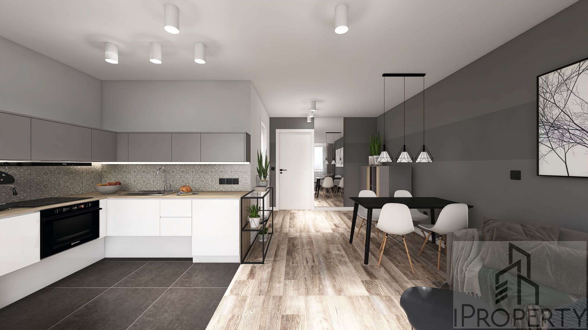 M5 – Rodźko – salon z aneksem kuchennym (5)
