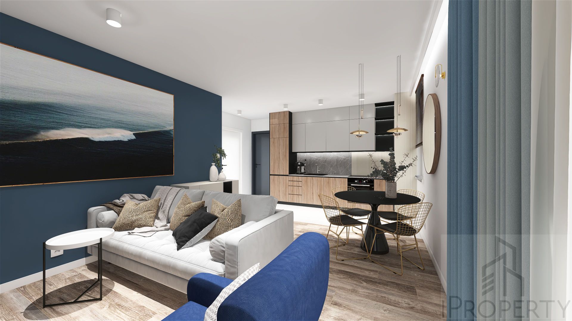 M5 – parter – Belzacka – salon z aneksem kuchennym (5)