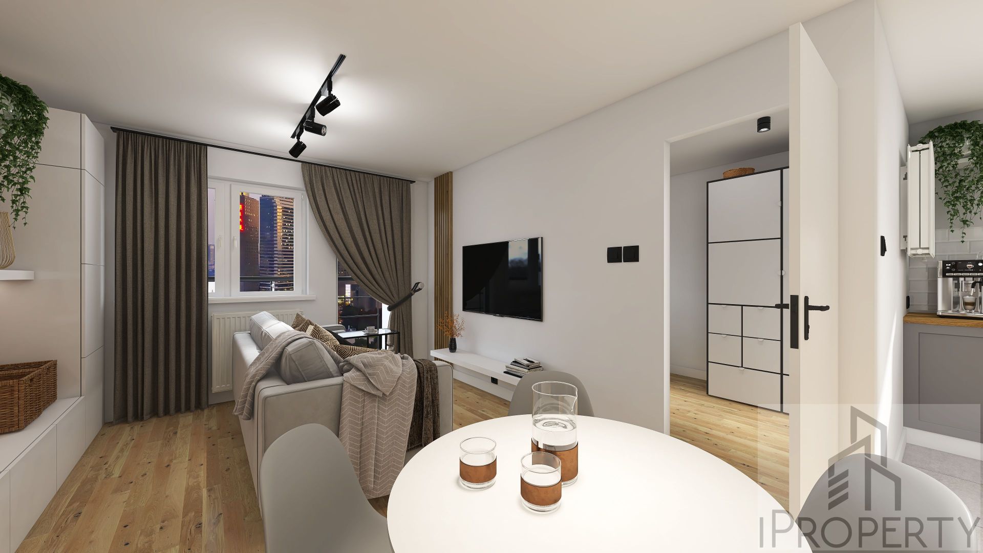 Mokotów Warszawa – salon z jadalnią (8)